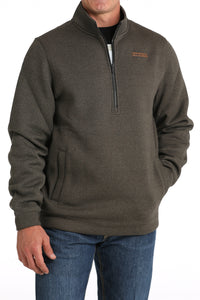 CINCH Men's Brown Half Zip Pullover