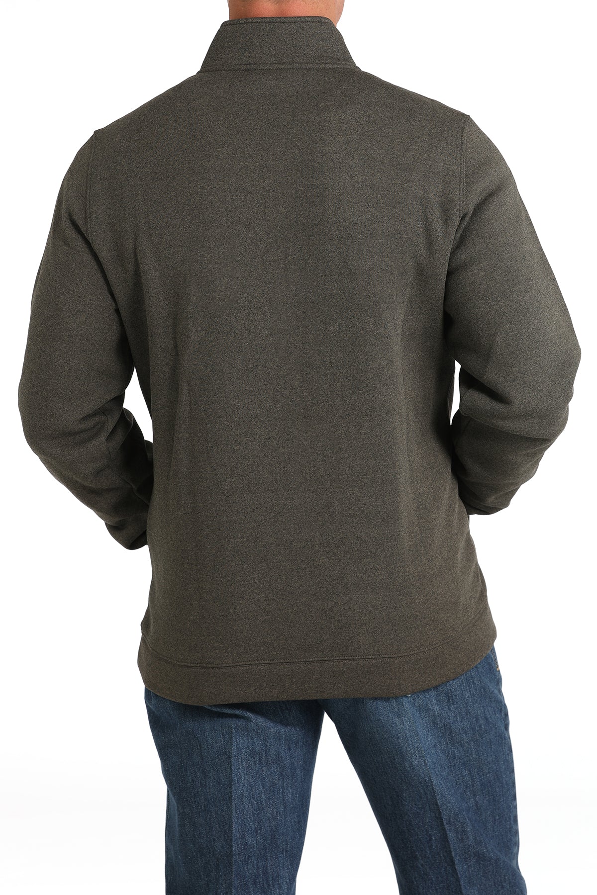 CINCH Men's Brown Half Zip Pullover