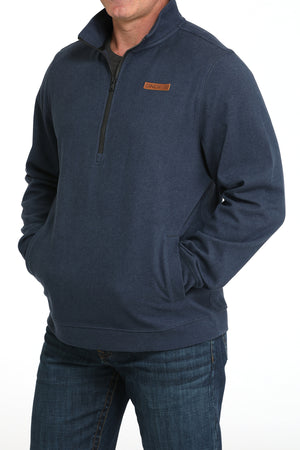 CINCH Men's Navy Half Zip Pullover