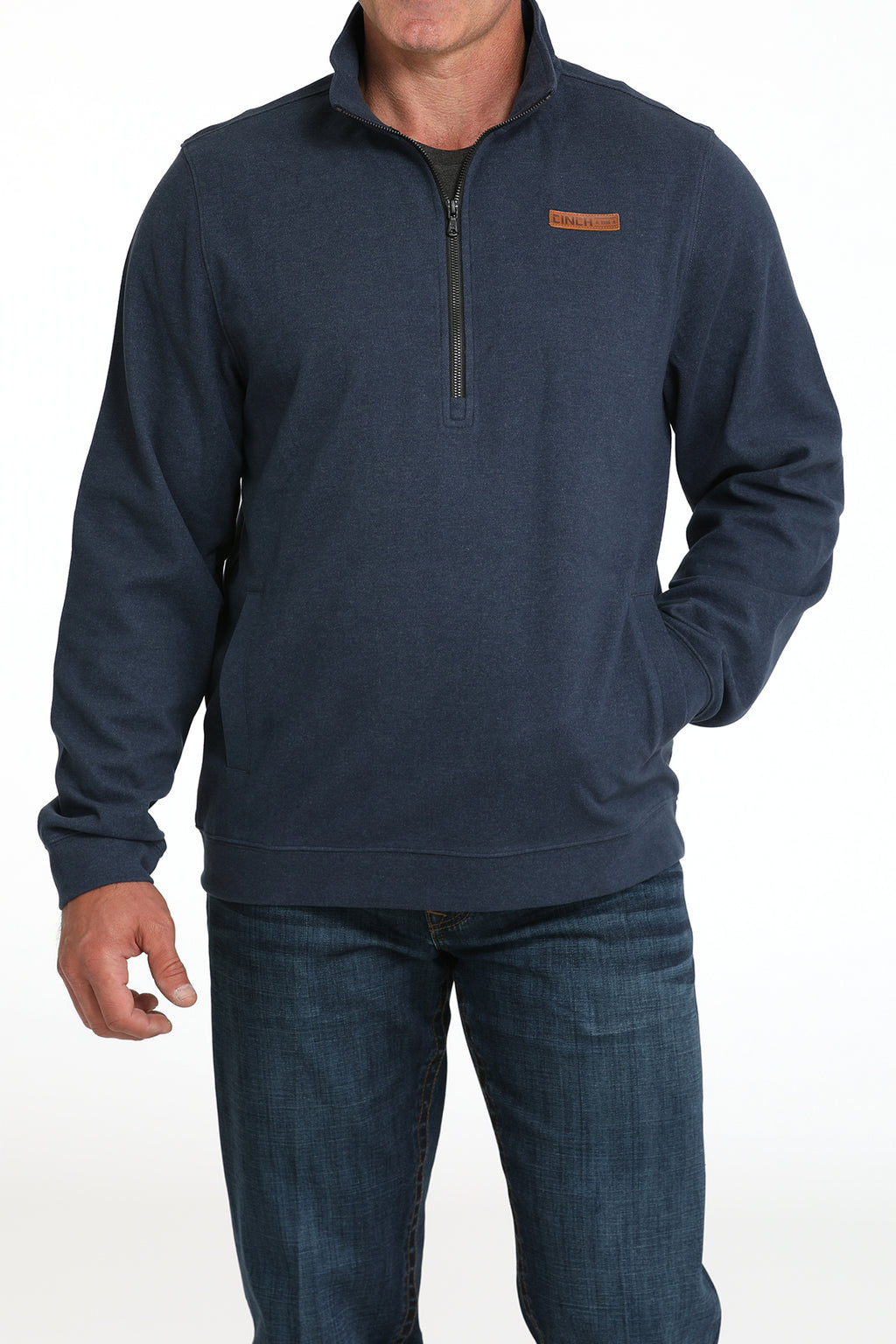 CINCH Men's Navy Half Zip Pullover