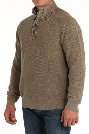 CINCH Men's Brown Jacquard Sweater Pullover