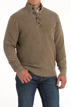 CINCH Men's Brown Jacquard Sweater Pullover