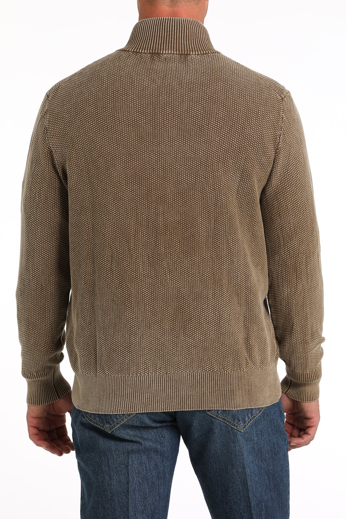 CINCH Men's Brown Jacquard Sweater Pullover