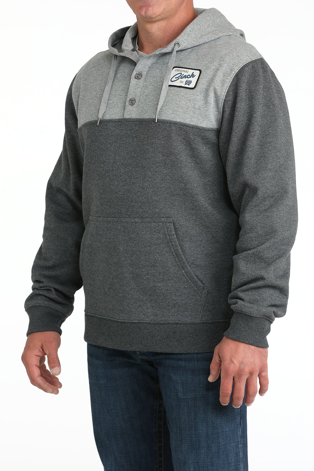 CINCH Men's Grey Pullover Hoodie