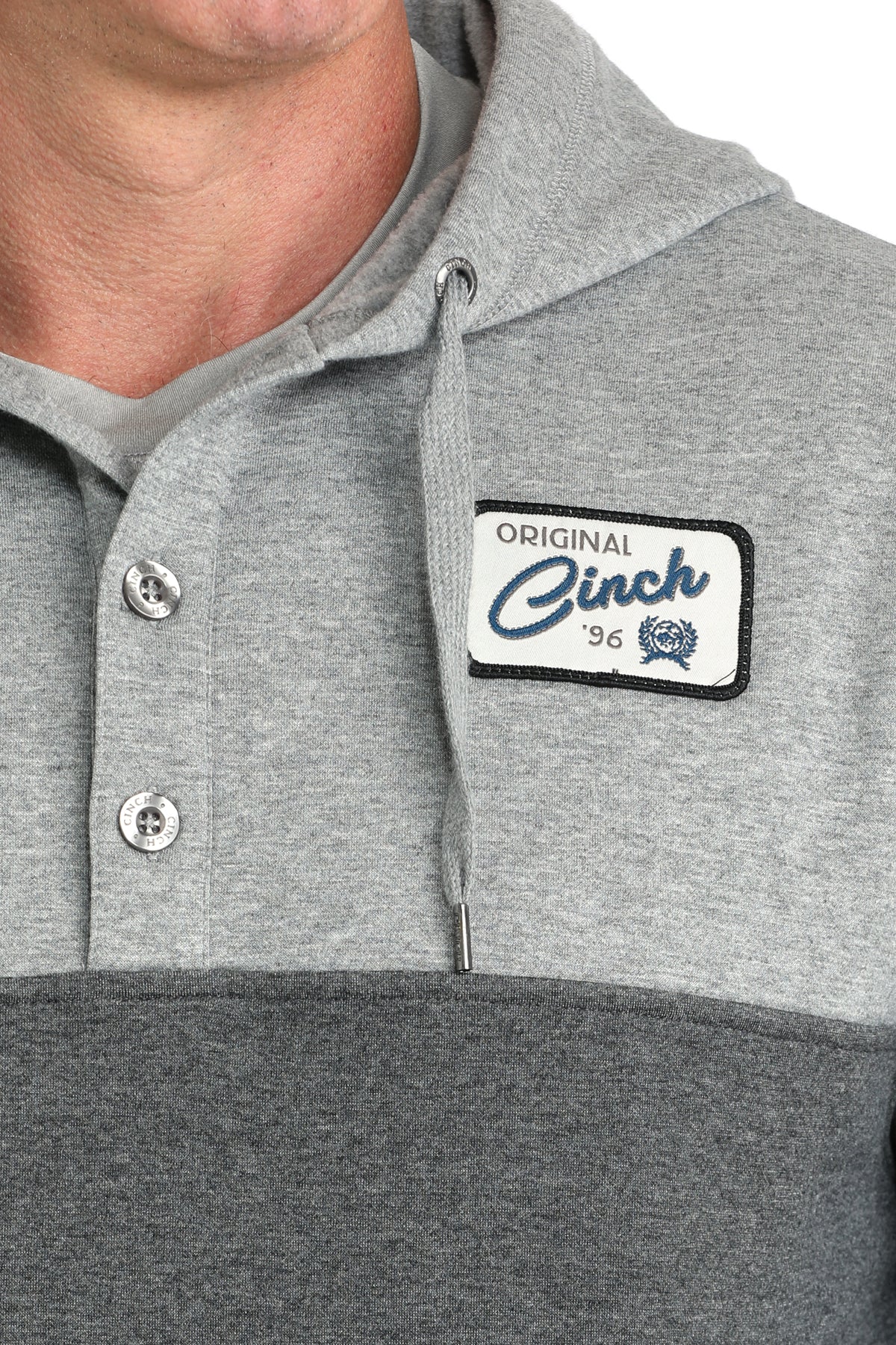 CINCH Men's Grey Pullover Hoodie