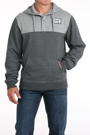 CINCH Men's Grey Pullover Hoodie