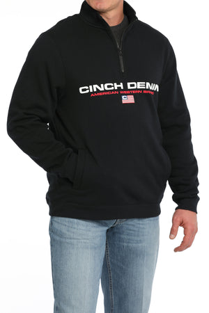 CINCH Men's Black 1/4 Zip Pullover