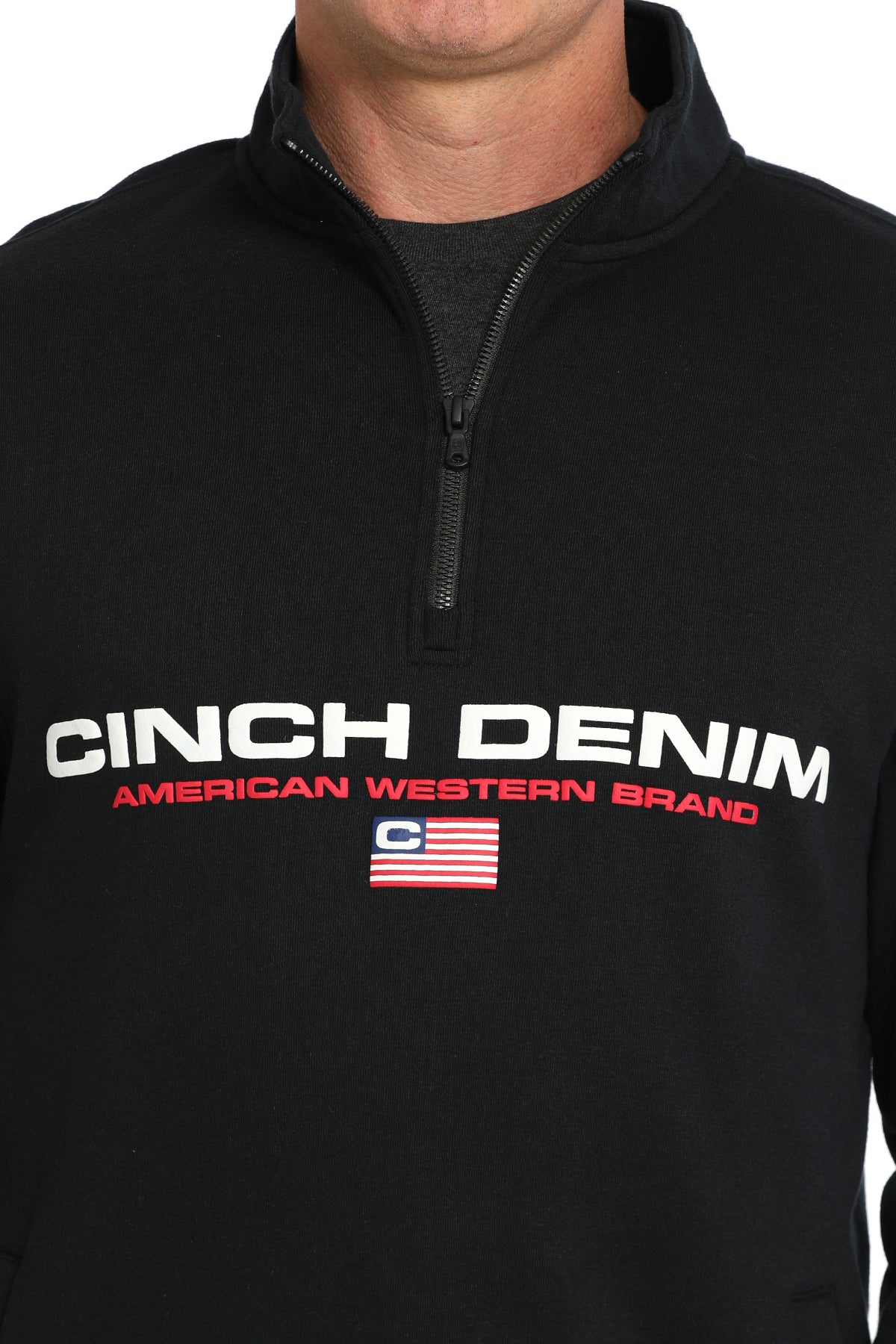 CINCH Men's Black 1/4 Zip Pullover