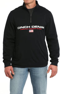 CINCH Men's Black 1/4 Zip Pullover