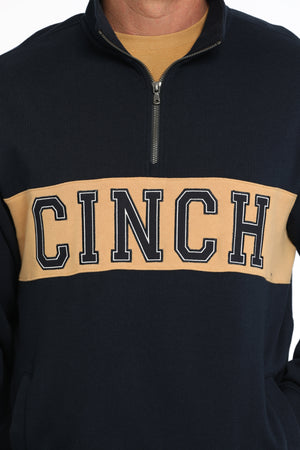 CINCH Men's Navy 1/4 Zip Pullover