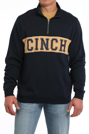 CINCH Men's Navy 1/4 Zip Pullover