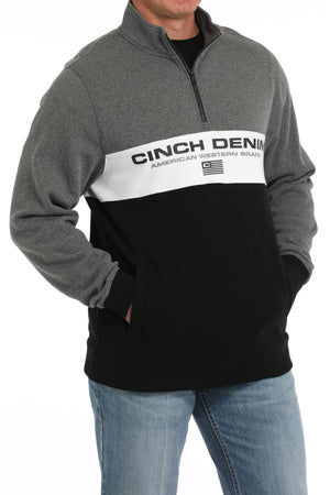 CINCH Men's Grey 1/4 Zip Pullover