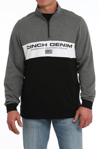 CINCH Men's Grey 1/4 Zip Pullover