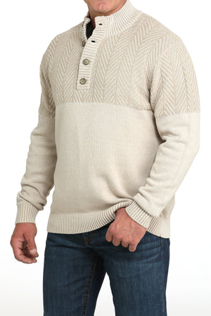 CINCH Men's Cream Pullover Sweater
