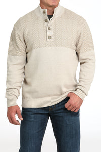 CINCH Men's Cream Pullover Sweater