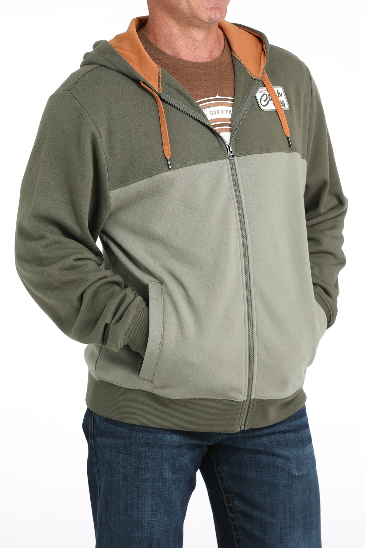 CINCH Men's Olive Pullover Hoodie