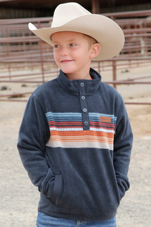 CINCH Boy's Navy "Match Dad" Fleece Pullover