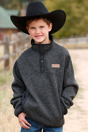 CINCH Boy's Charcoal Knit Pullover Sweater