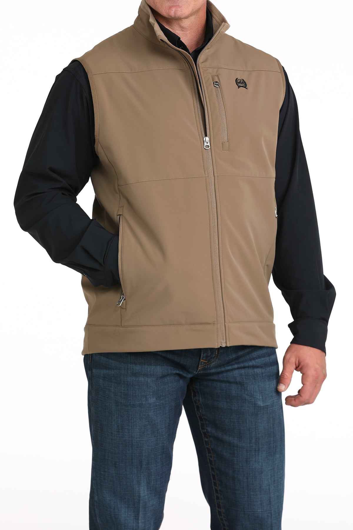 CINCH Men's Khaki Windproof Vest