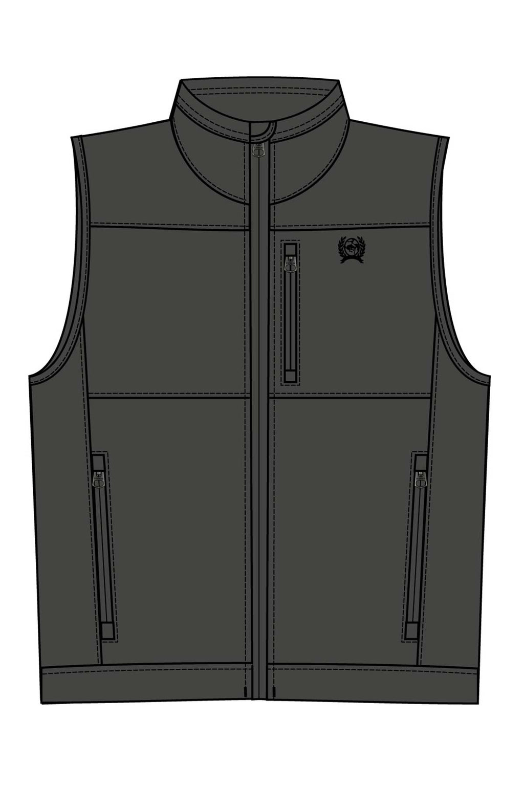 CINCH Men's Grey Windproof Vest