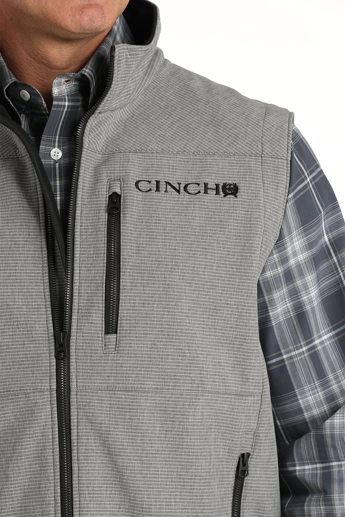 CINCH Men's Gray Bonded Vest