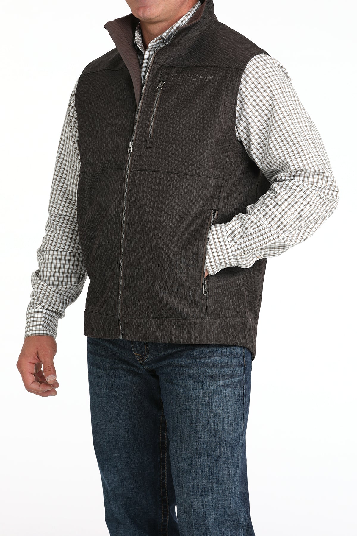 CINCH Men's Brown Bonded Vest