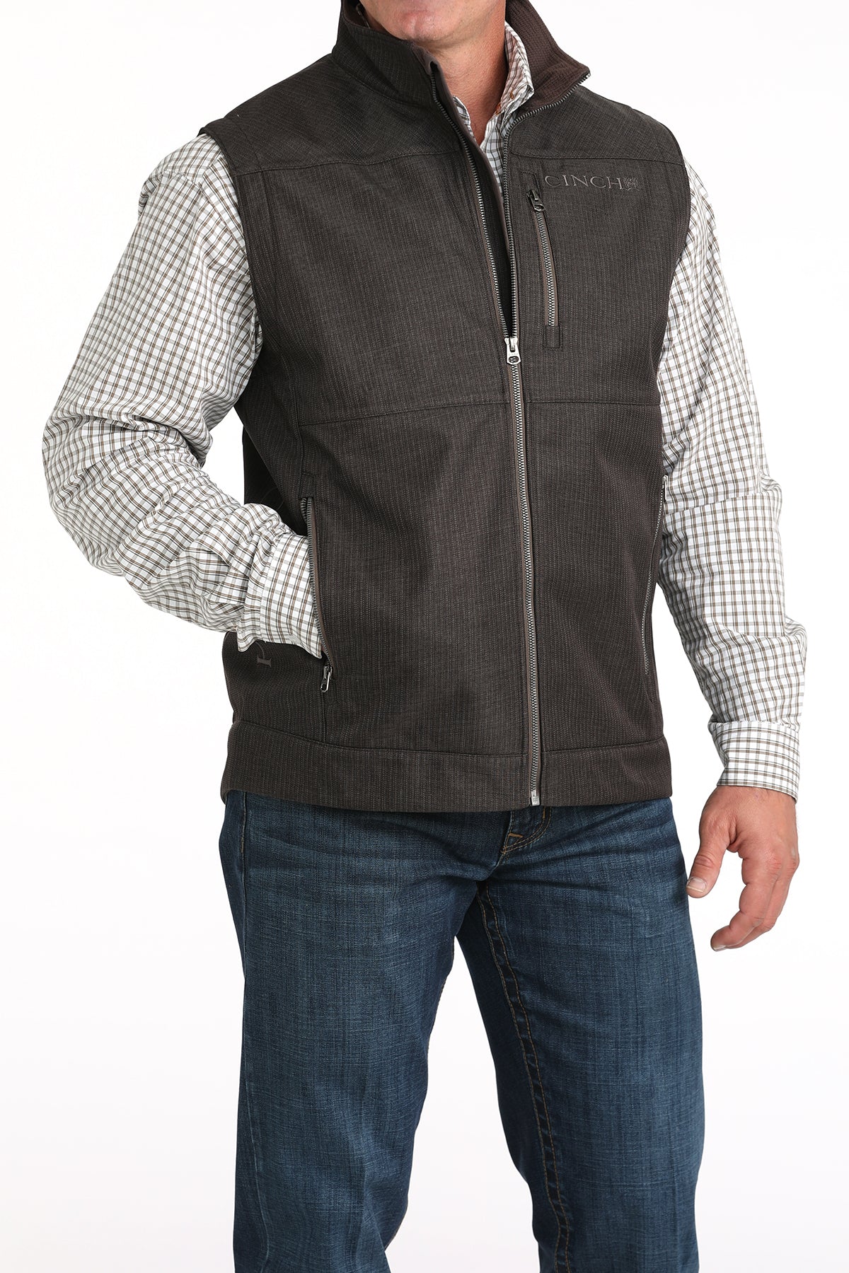 CINCH Men's Brown Bonded Vest