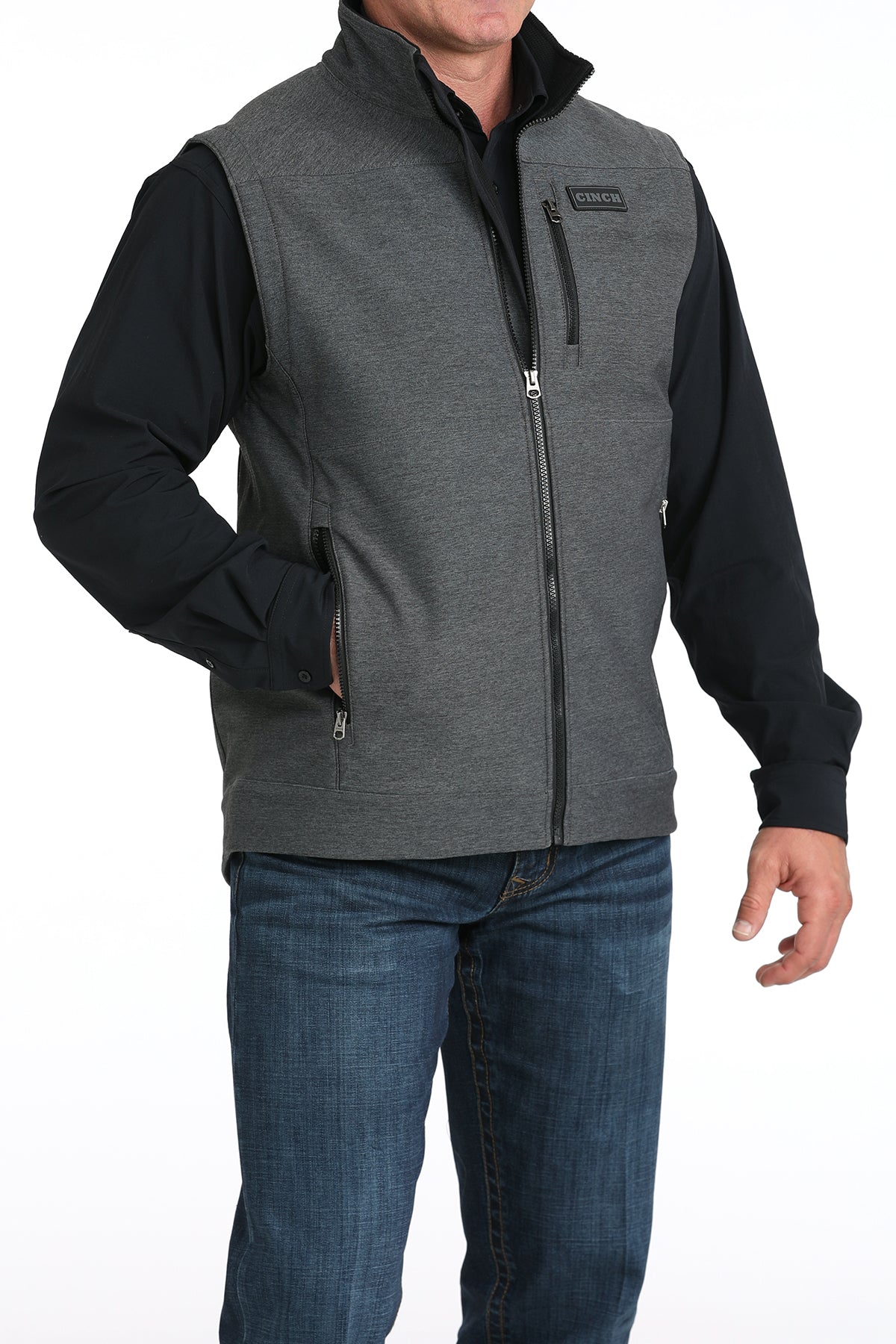 CINCH Men's Charcoal Bonded Vest