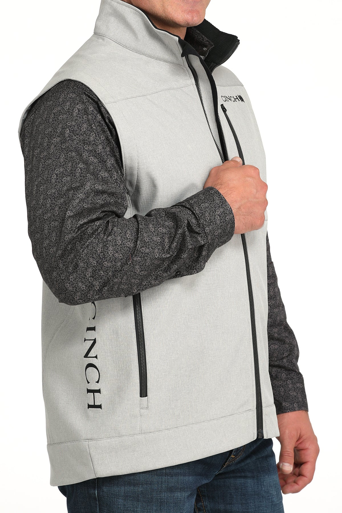 CINCH Men's Grey Bonded Vest