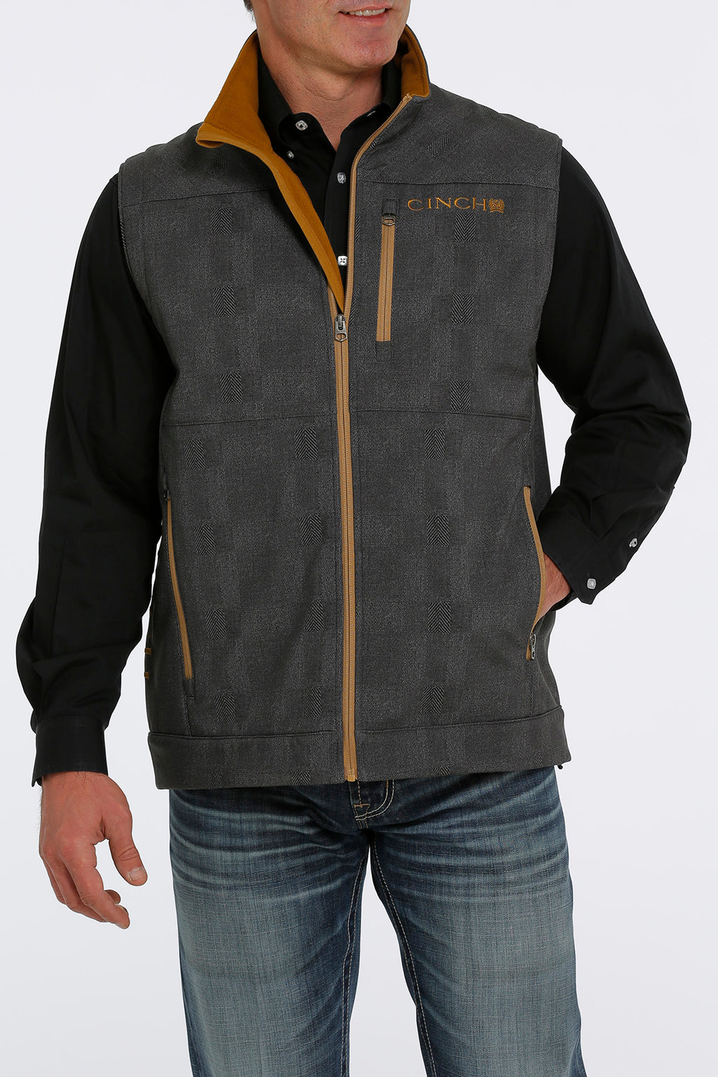 CINCH Men's Charcoal Concealed Carry Bonded Vest