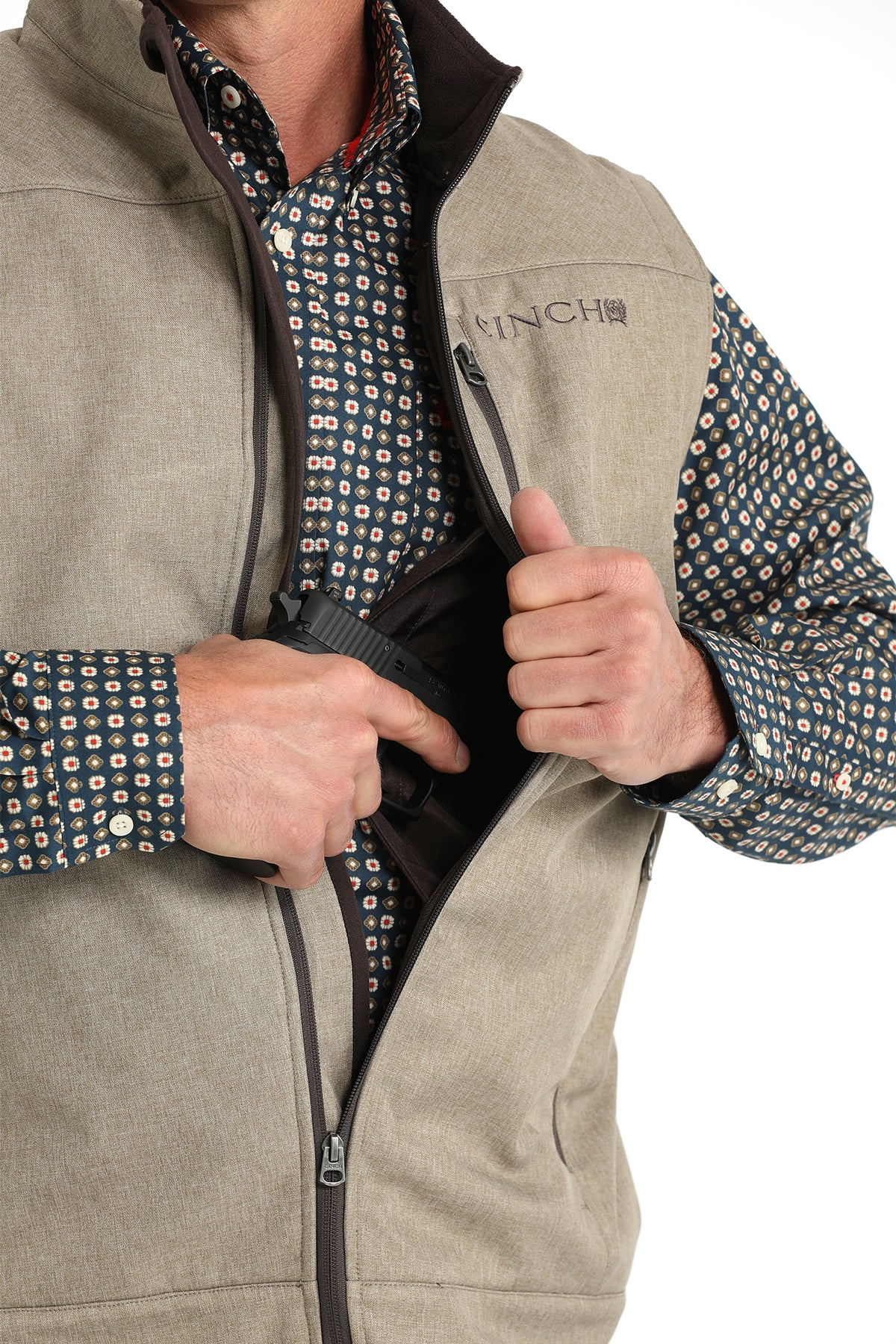 CINCH Men's Concealed Carry Wooly Vest