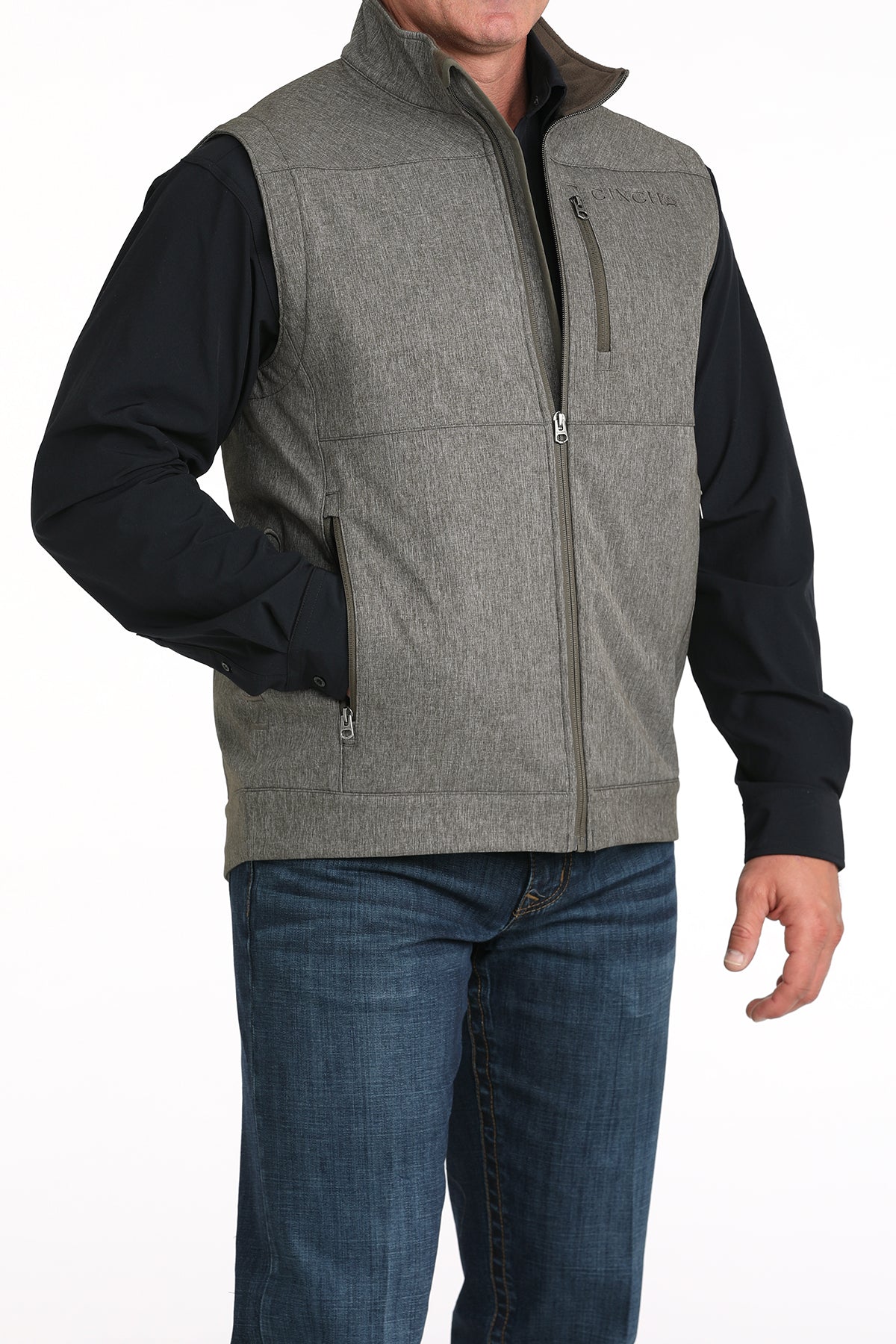 CINCH Men's Olive Concealed Carry Bonded Vest