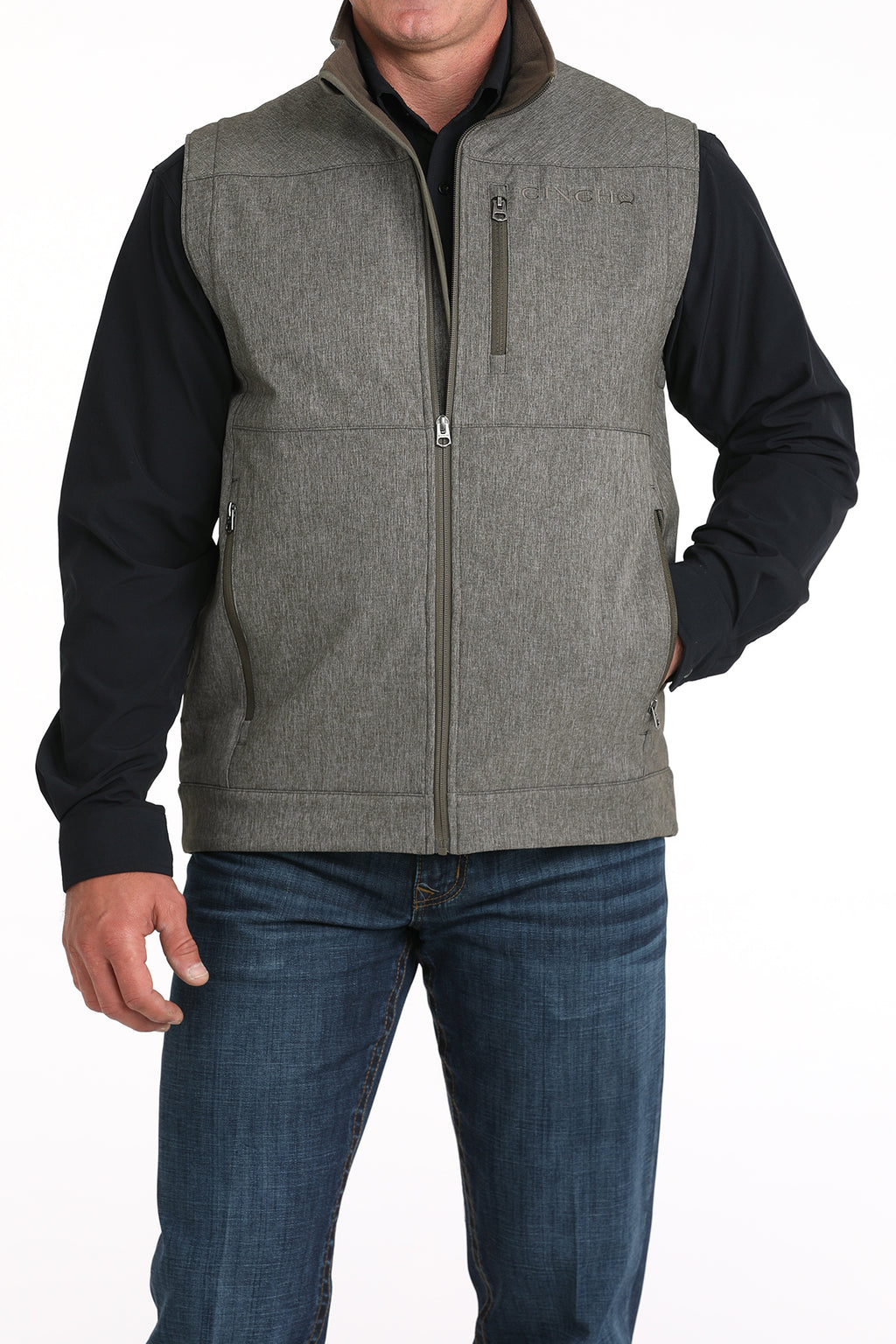 CINCH Men's Olive Concealed Carry Bonded Vest