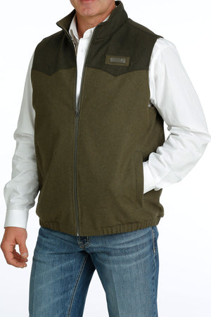 CINCH Men's Olive Concealed Carry Wooly Vest