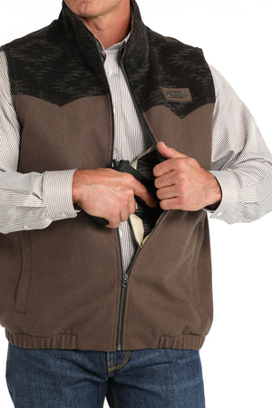 CINCH Men's Brown Concealed Carry Wooly Vest