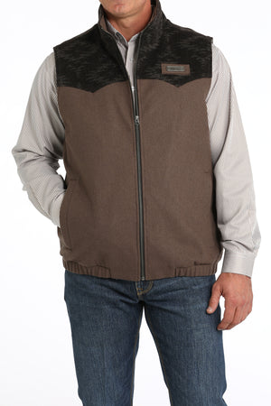 CINCH Men's Brown Concealed Carry Wooly Vest