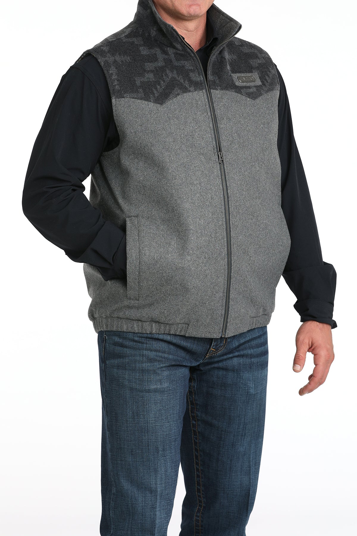 CINCH Men's Grey Concealed Carry Wooly Vest