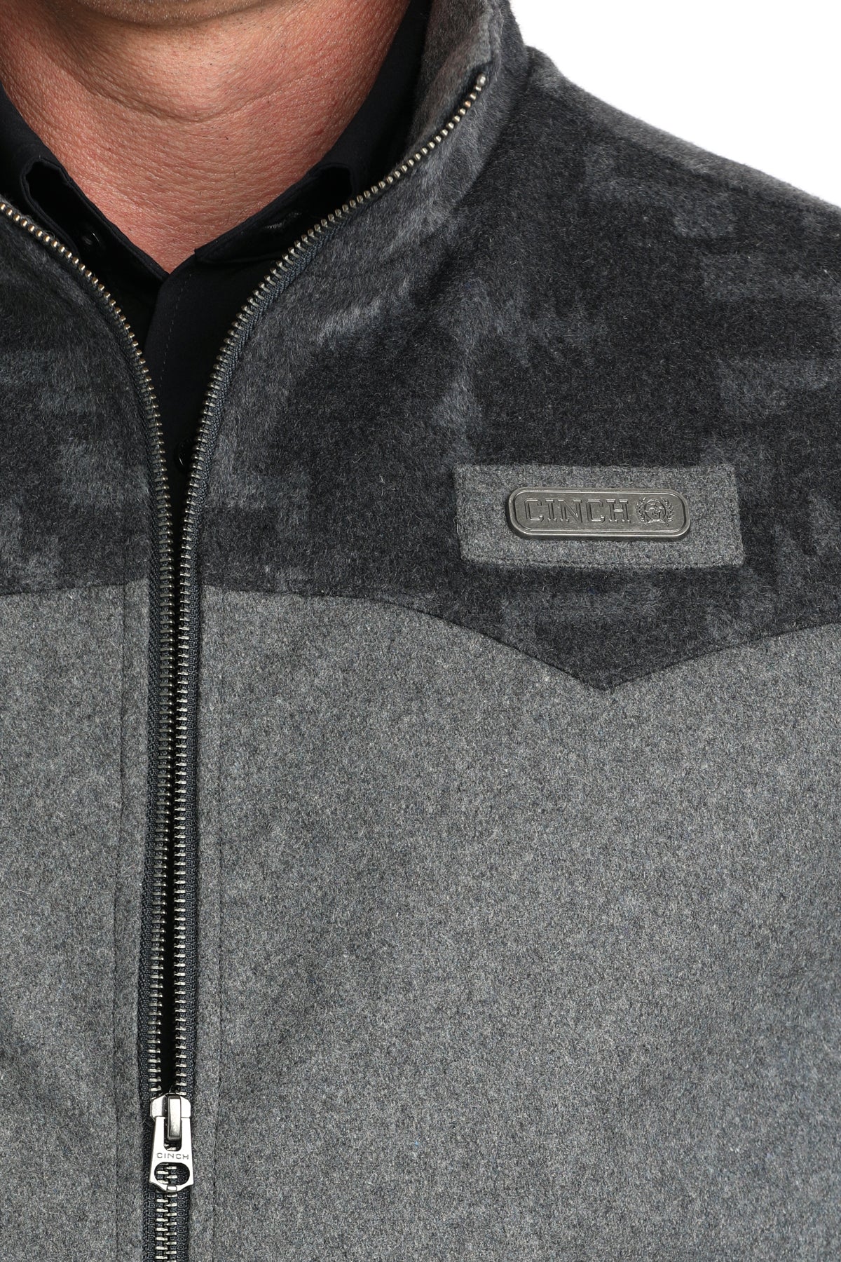CINCH Men's Grey Concealed Carry Wooly Vest