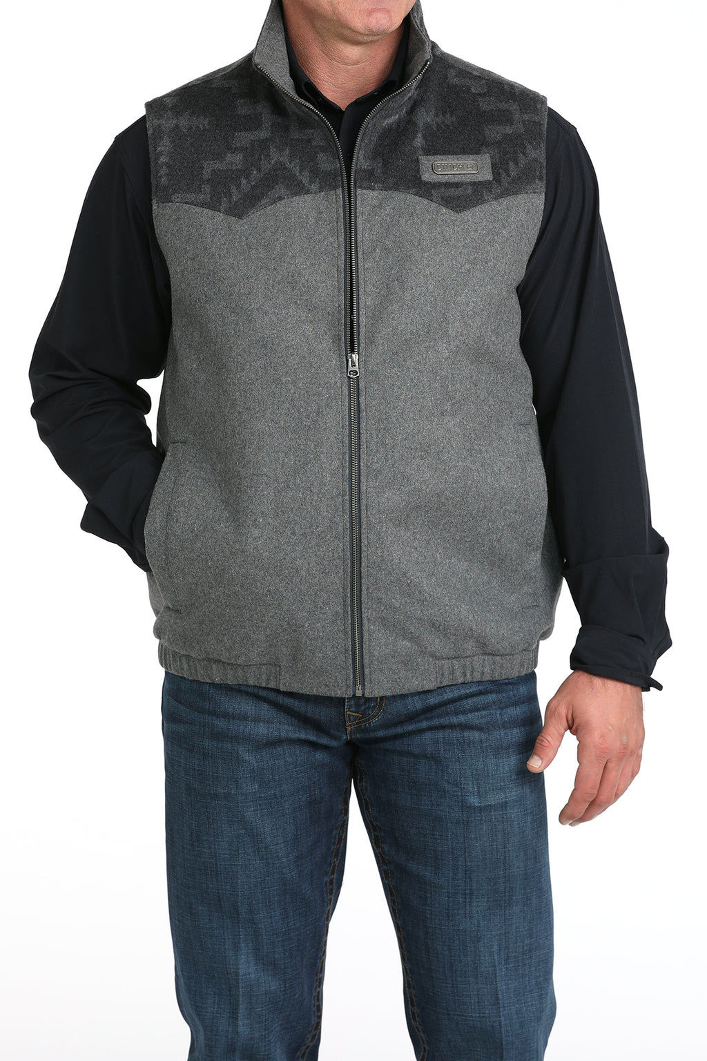 CINCH Men's Grey Concealed Carry Wooly Vest