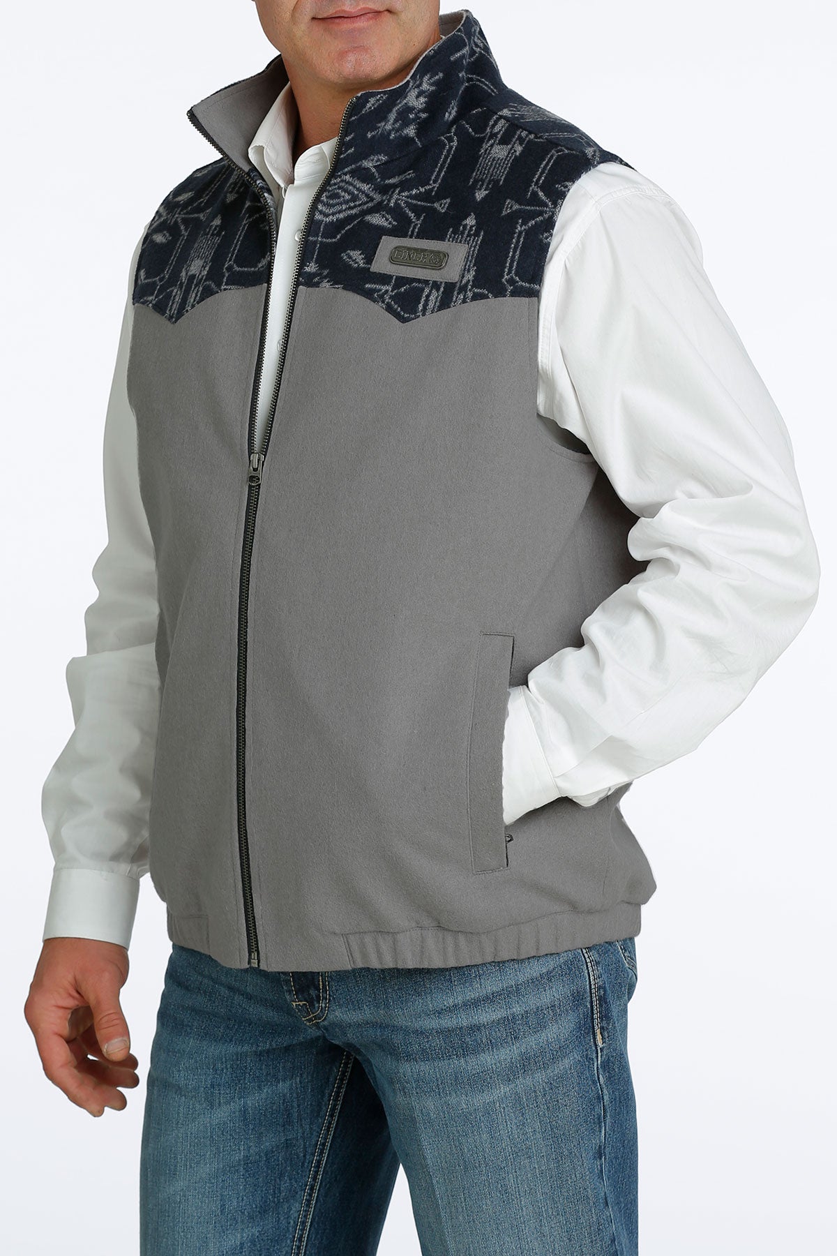 CINCH Men's Grey Concealed Carry Wooly Vest (Plus)