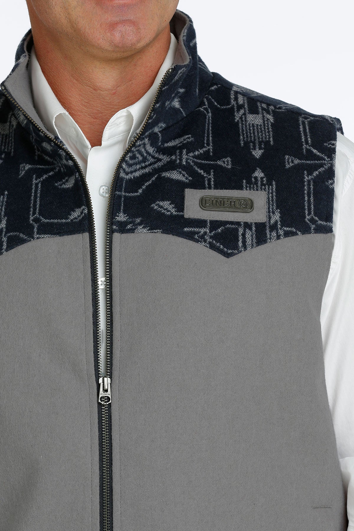 CINCH Men's Grey Concealed Carry Wooly Vest (Plus)