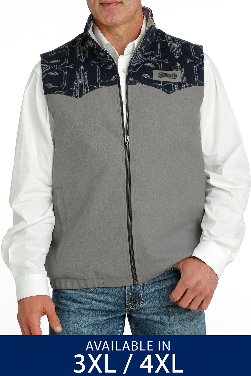 CINCH Men's Grey Concealed Carry Wooly Vest (Plus)