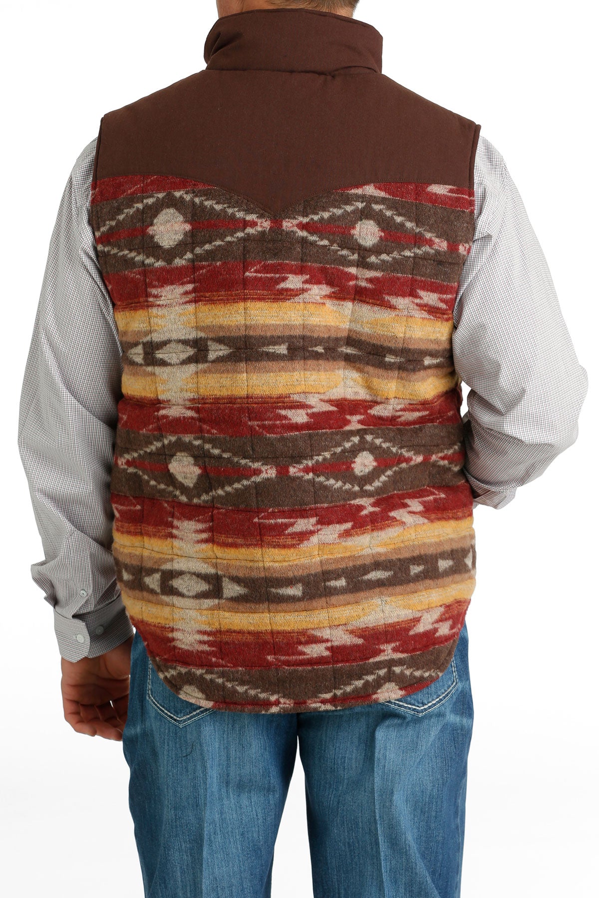 CINCH Men's Burgundy Reversible Quilted Vest