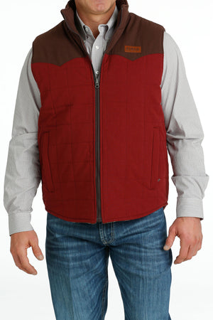 CINCH Men's Burgundy Reversible Quilted Vest