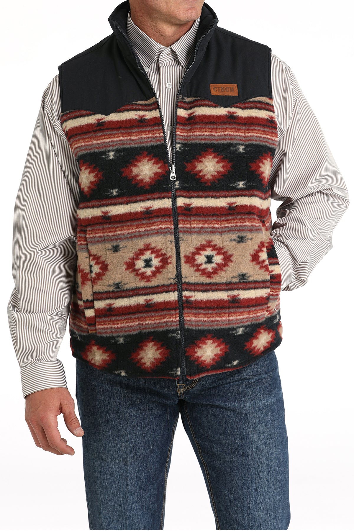 CINCH Men's Khaki Reversible Vest