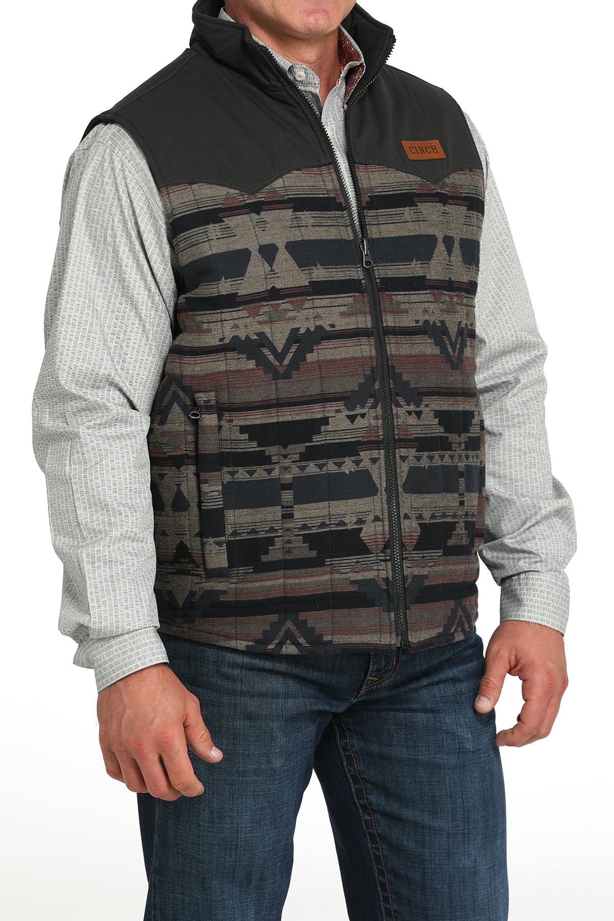 CINCH Men's Brown Reversible Vest