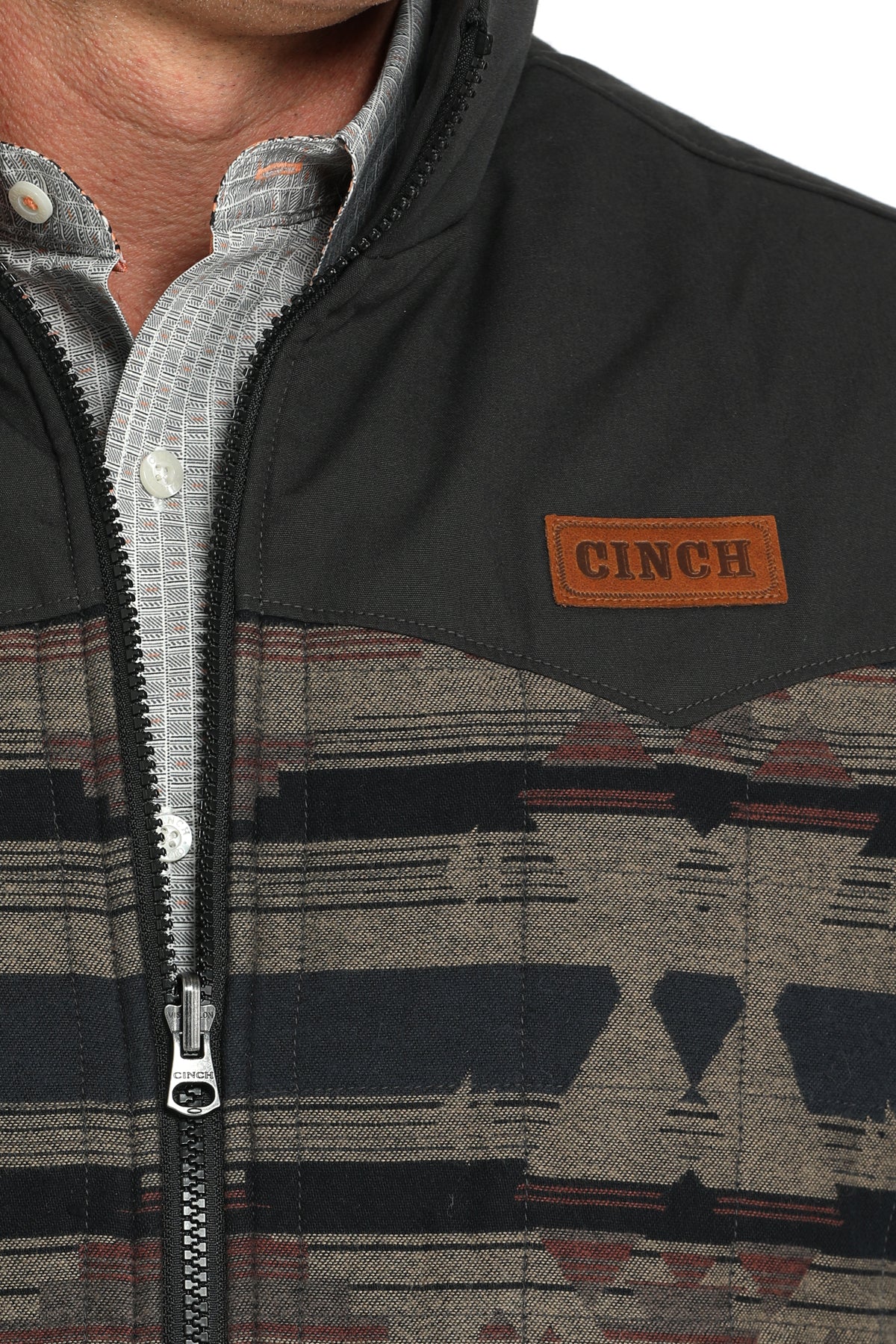 CINCH Men's Brown Reversible Vest