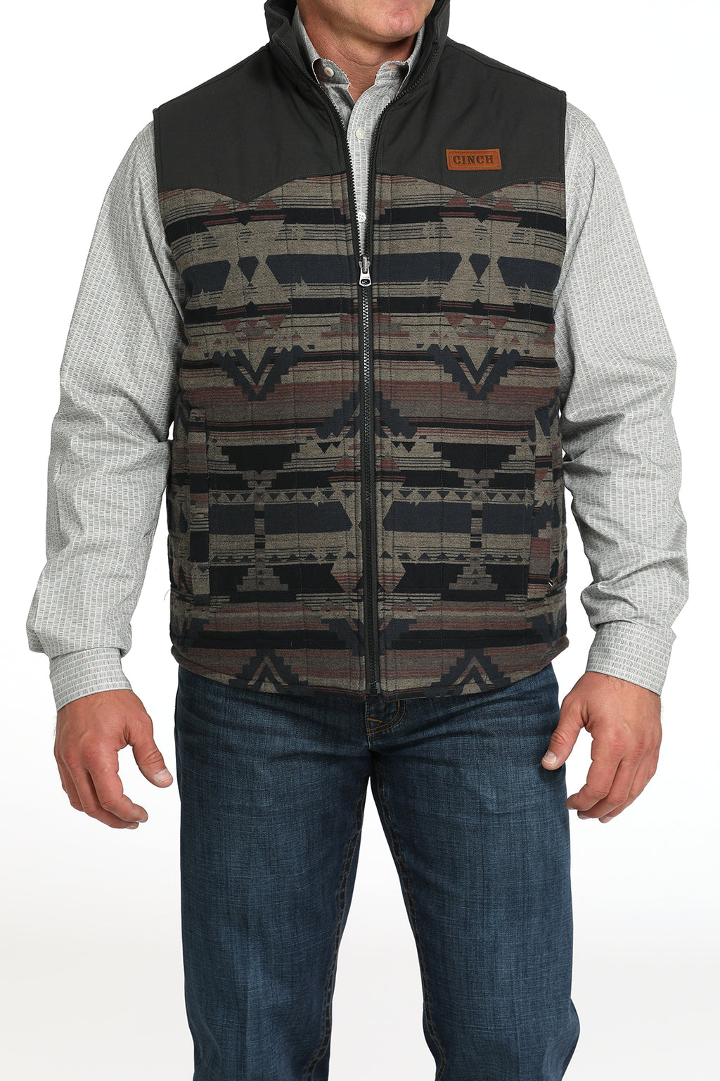 CINCH Men's Brown Reversible Vest