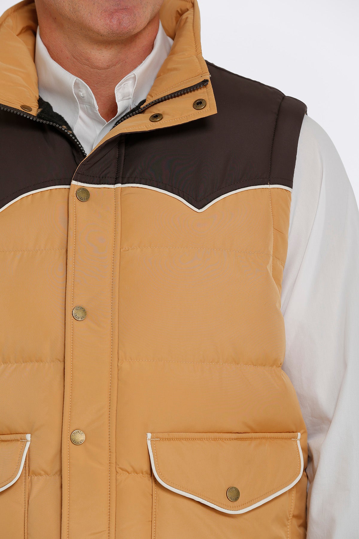 CINCH Men's Gold Quilted Vest