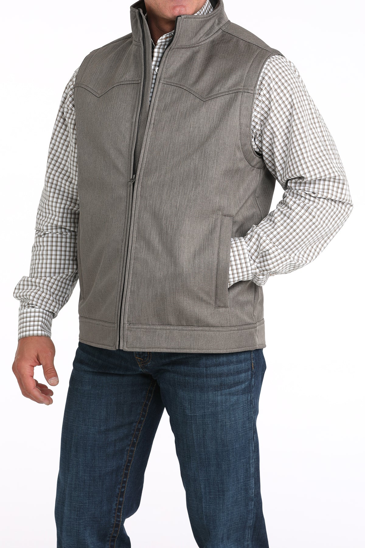 CINCH Men's Brown Concealed Carry Bonded Vest